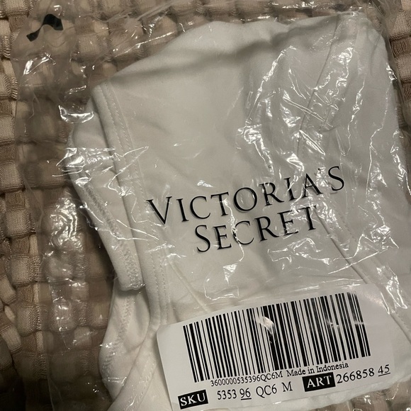 NWT Pink Cotton Contour Crop Tank - Optic White - Picture 3 of 3